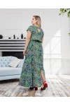 Платье длинное Есения зеленое