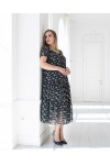 Платье Катаисс черное лютики