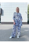 Костюм брючный Фиби зебра
