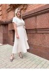 Платье Грейс беж короткий рукав