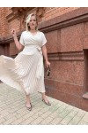 Платье Грейс беж короткий рукав
