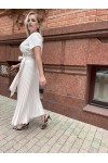 Платье Грейс беж короткий рукав
