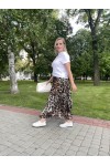 Юбка атласная Зара леопард