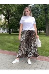 Юбка атласная Зара леопард