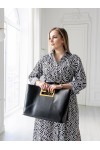 Платье-рубашка Джил черно-белое
