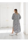 Платье-рубашка Джил черно-белое