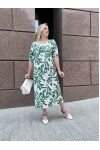 Платье льняное Наринэ зеленый