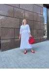 Платье Грейс белое рукав 3/4