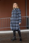 Рубашка удлиненная теплая Карла синяя