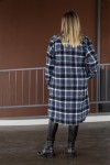 Рубашка удлиненная теплая Карла синяя