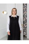 Сарафан кашемировый Молли черный с кружевом
