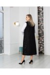 Сарафан кашемировый Молли черный с кружевом